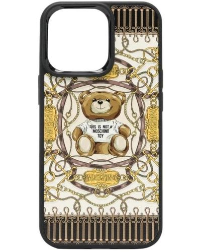 Moschino Teddy Printed Iphone 13 Pro Max Case - Metallic