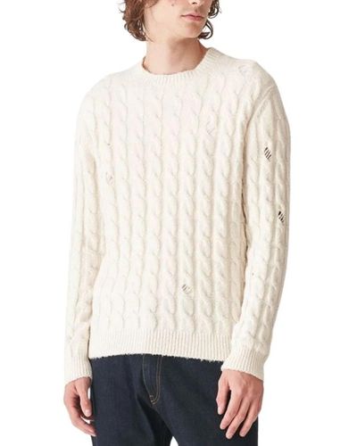 Mauro Grifoni Strickpullover mit zöpfen - Weiß