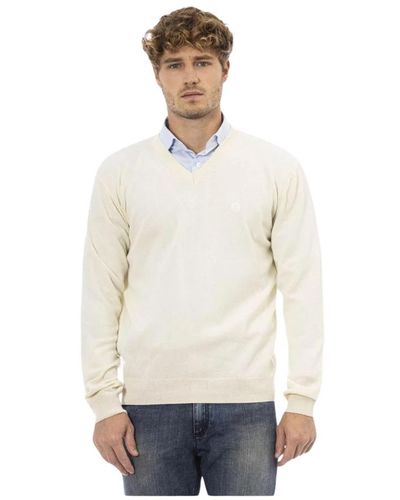 Sergio Tacchini Knitwear > v-neck knitwear - Blanc
