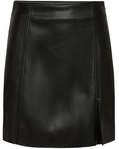 Bruuns Bazaar Leather skirts - Schwarz