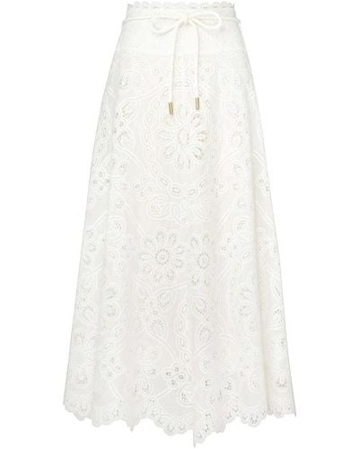 Zimmermann Midi Skirts - White