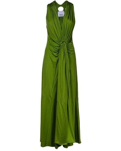 Erika Cavallini Semi Couture Eleganti abiti lunghi per donne - Verde