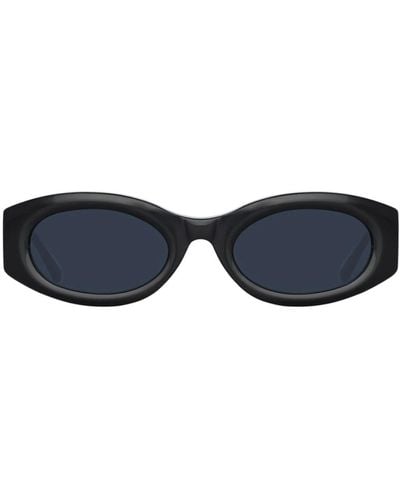 The Attico Berta Oval Sunglasses - Blue