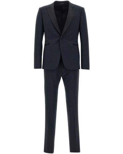 Emporio Armani Suits > suit sets > single breasted suits - Bleu