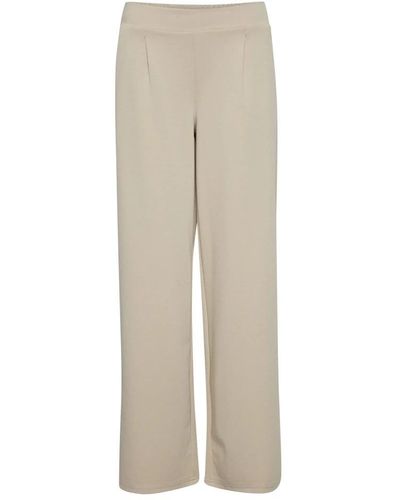 Ichi Wide Trousers - Natural