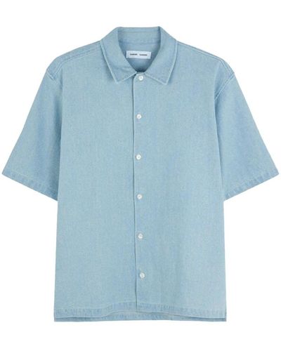 Samsøe & Samsøe Short Sleeve Shirts - Blue