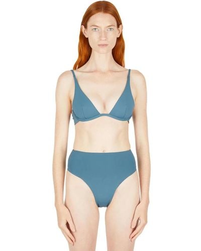 Ziah Plunge bikini top - Azul