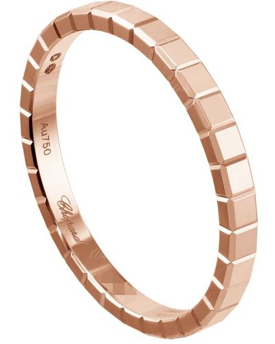 Chopard Ice cube rose gold ring size 62 827702-5208 - Bianco