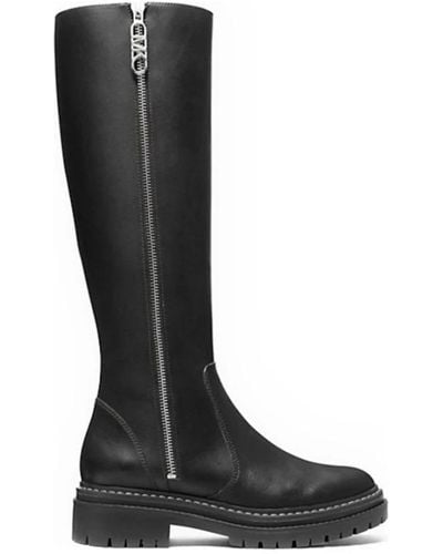 Michael Kors Michael Regan Leather Knee Boots - Black