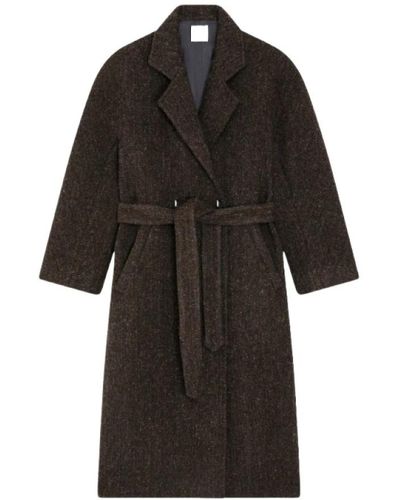 Roseanna Coats > belted coats - Noir