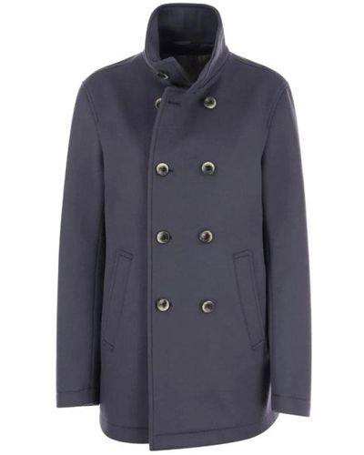 Herno Double-breasted coats - Blu