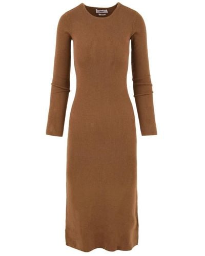 Not Shy Knitted Dresses - Brown