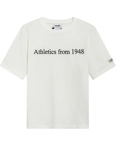 Diadora Collezione di t-shirt e polo alla moda - Bianco