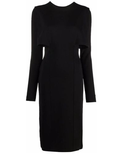 Givenchy Elegantes schwarzes strick-midi-kleid mit cut-out details