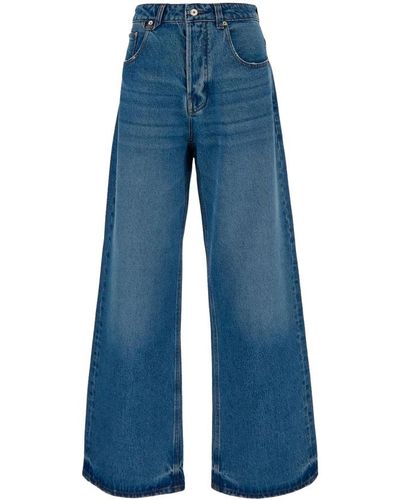 Jacquemus Jeans de algodón de-nimes grande - Azul