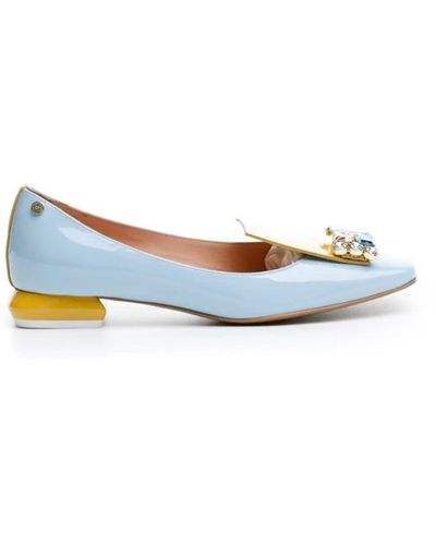 Manila Grace Shoes > flats > ballerinas - Bleu