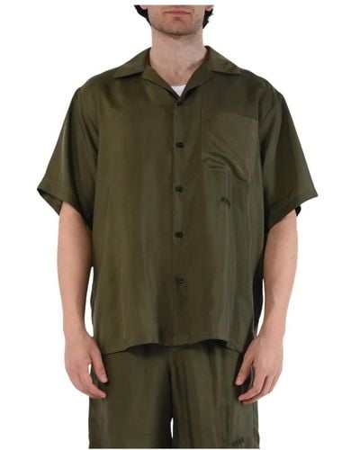 MSGM Short Sleeve Shirts - Green