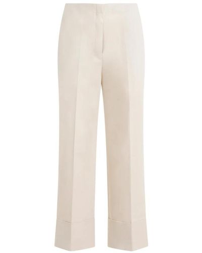 Theory Wide Trousers - Natural