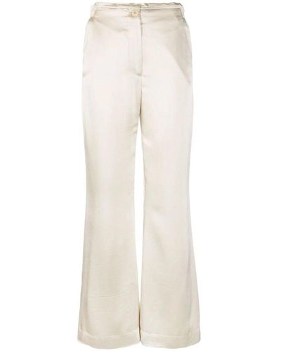 By Malene Birger Trousers > wide trousers - Blanc