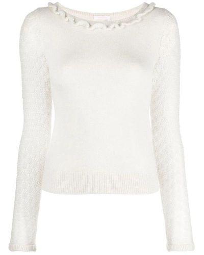 See By Chloé Round-Neck Knitwear - White