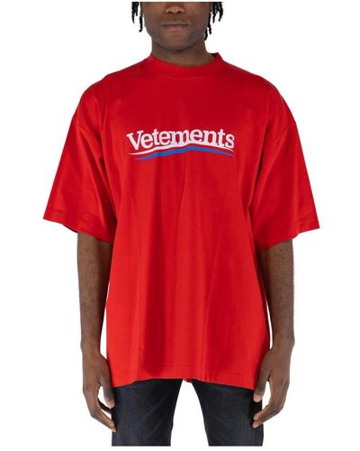 Vetements T-Shirts - Red