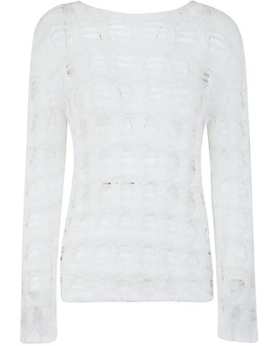 Comme des Garçons Gemütliche und stilvolle off-white Pullover - Weiß