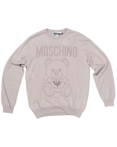 Moschino Graue sweaters für männer