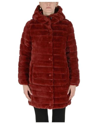 19V69 Italia by Versace Faux Fur & Shearling Jackets - Red