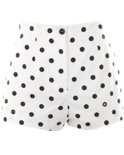 Dolce & Gabbana High waist polka dot shorts - Weiß