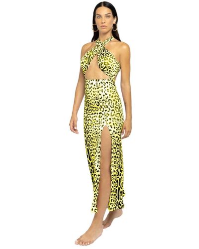 4giveness Pretty leo langes kleid cover up,pretty leo langes kleid - Mettallic