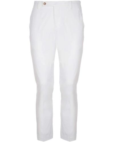 Entre Amis Trousers > slim-fit trousers - Blanc