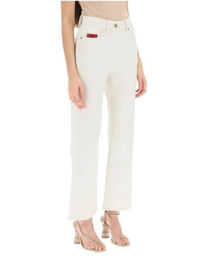 Agnona Jeans in cotone elasticizzato e cashmere - Bianco