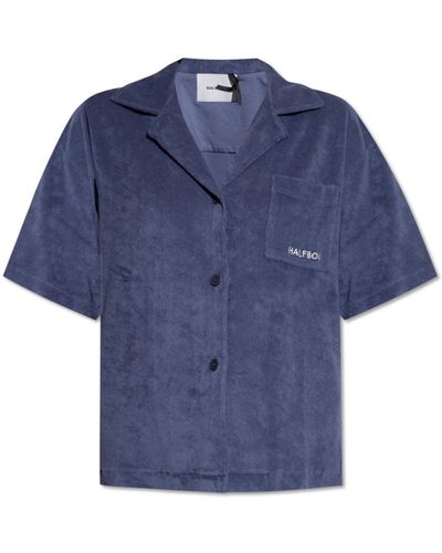 Halfboy Camisa con logo - Azul