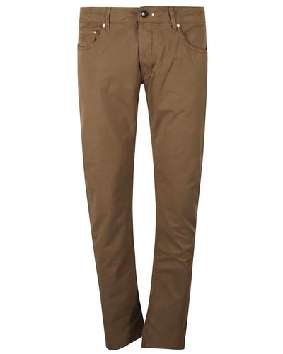 Hand Picked Slim-fit trousers - Braun