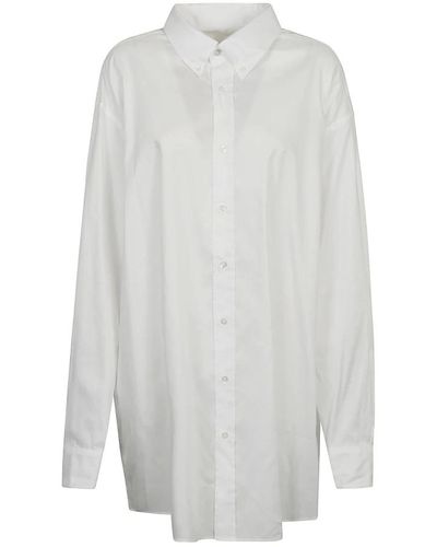 Maison Margiela Camicia bianca oversize a maniche lunghe - Bianco