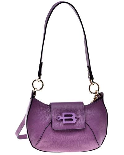Baldinini Shoulder bag in lilac quilted leather