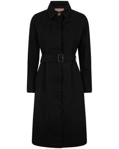 Twin Set Belted Coats - Black
