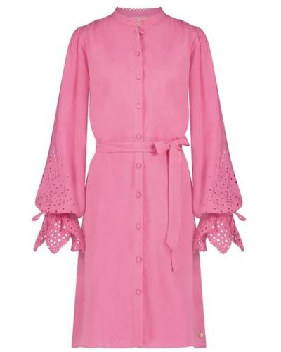 FABIENNE CHAPOT Vestito rosa con maniche svasate