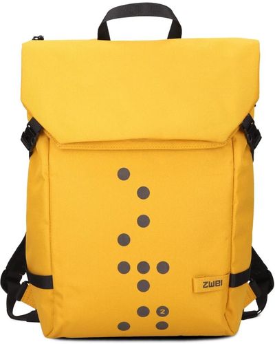 Zwei Fahrradtasche und rucksack in einem - Gelb