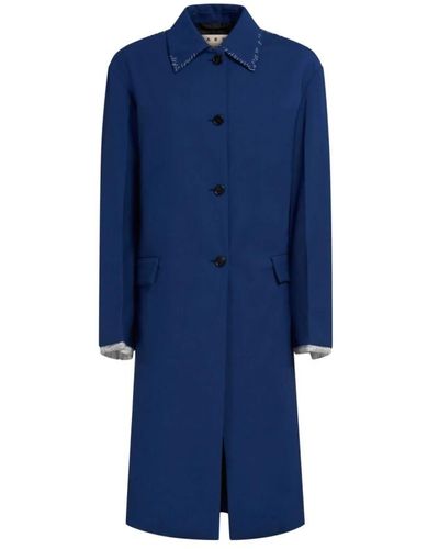 Marni Coats > single-breasted coats - Bleu