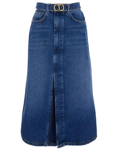 Twin Set Denim skirts - Blu