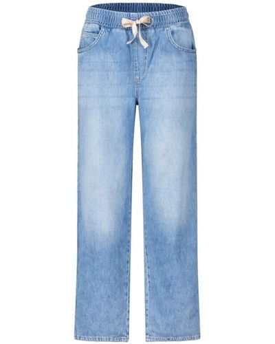 Liu Jo Crop flared jeans con detalles de strass - Azul