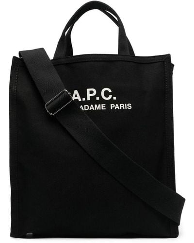 A.P.C. Tote Bags - Black