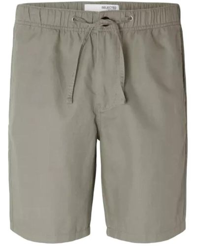 SELECTED Jones kordelzug shorts - Grau
