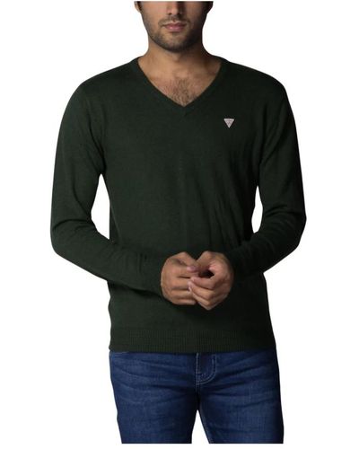 Guess Pullover mit dreieckigem logo - Schwarz
