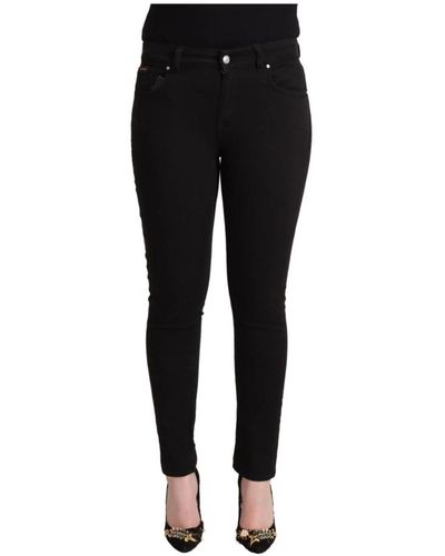 Dolce & Gabbana Black cotton mid waist denim slim fit jeans - Nero