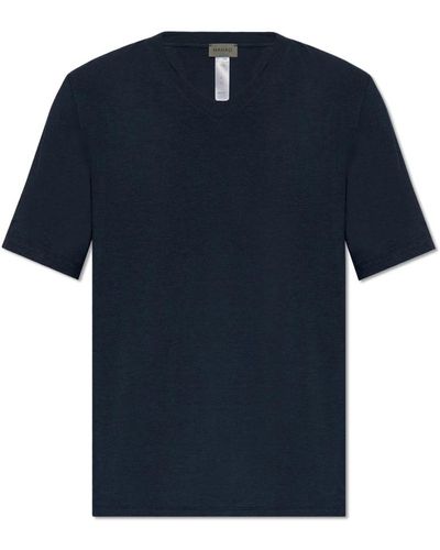 Hanro V-ausschnitt t-shirt - Blau