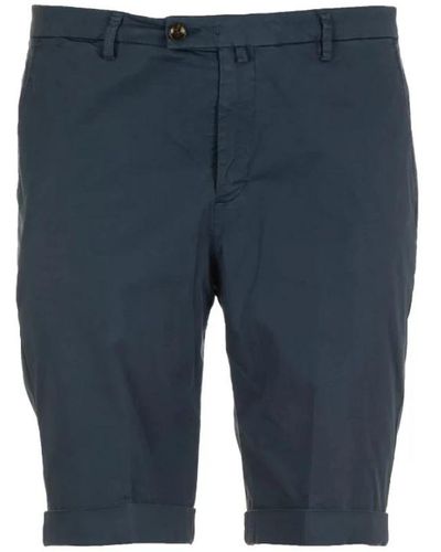 BRIGLIA Shorts blu bermuda passanti per cintura