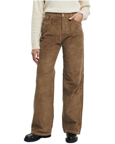 Roy Rogers Pantalones blancos de pana acampanados - Neutro