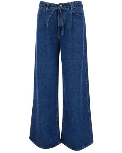 FRAME Wide leg drawstring jeans - Azul